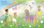 Sticker Dolly Dressing Rainbow Unicorns spread