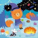Usborne Book and 3 Jigsaws: Halloween spread