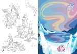 Transfer Activity Book Unicorns spread