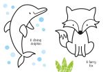 Little Coloring Animals spread