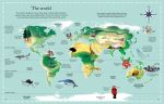 Atlas and Jigsaw Map of the World spread