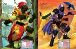 Build Your Own Fantasy Warriors Sticker Book spread