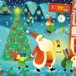 Usborne Book and 3 Jigsaws: Santa spread