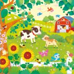 Usborne Book and 3 Jigsaws: On the Farm spread