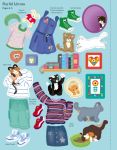 Sticker Dolly Dressing Pets spread
