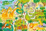 Usborne Book and Jigsaw At the Zoo spread
