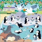 Usborne Book and 3 Jigsaws: The Zoo spread