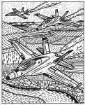 Planes and Helicopters Magic Painting Book spread