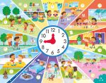 Usborne Book and Jigsaw Telling the Time spread