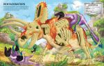 Build Your Own Dinosaurs and T. Rex Sticker Book spread