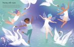 Sticker Dolly Dressing Ballet and Dancing Fairies spread