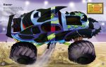 Build Your Own Monster Trucks Sticker Book spread