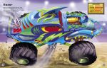 Build Your Own Monster Trucks Sticker Book spread