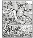 Dinosaurs Magic Painting Book spread
