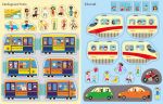 First Sticker Book Trains spread