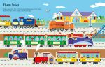 First Sticker Book Trains spread