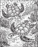 Narwhals and Other Sea Creatures Magic Painting Book spread