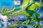 Build Your Own Dragons and Fantasy Warriors Sticker Book spread