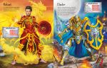Build Your Own Dragons and Fantasy Warriors Sticker Book spread