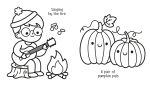 My Big Autumn Colouring Book spread