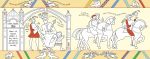 The Bayeux Tapestry Colouring Book spread