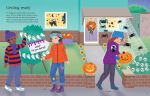 Sticker Dolly Dressing Halloween Party spread