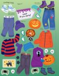 Sticker Dolly Dressing Halloween Party spread