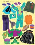 Sticker Dolly Dressing Halloween Party spread