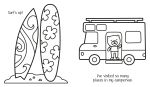 Happy Summer Colouring Book spread