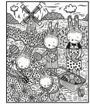 Easter Bunnies Magic Painting Book spread