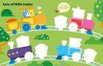 Make a Picture Sticker Book Trains spread