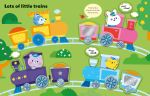Make a Picture Sticker Book Trains spread