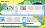 Make a Picture Sticker Book Trains spread