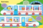 Make a Picture Sticker Book Trains spread