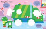 Make a Picture Sticker Book Trucks spread