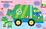 Make a Picture Sticker Book Trucks spread