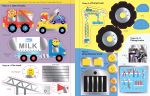 Make a Picture Sticker Book Trucks spread