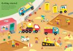 Little First Stickers Construction Site spread