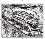 Trains Magic Painting Book spread