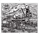 Trains Magic Painting Book spread