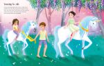 Sticker Dolly Dressing Unicorn Princesses spread