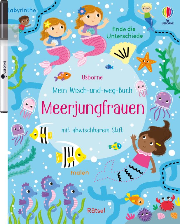 Mein Wisch-und-weg-Buch: Meerjungfrauen