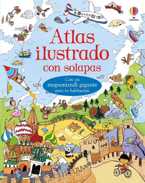 Atlas ilustrado con solapas