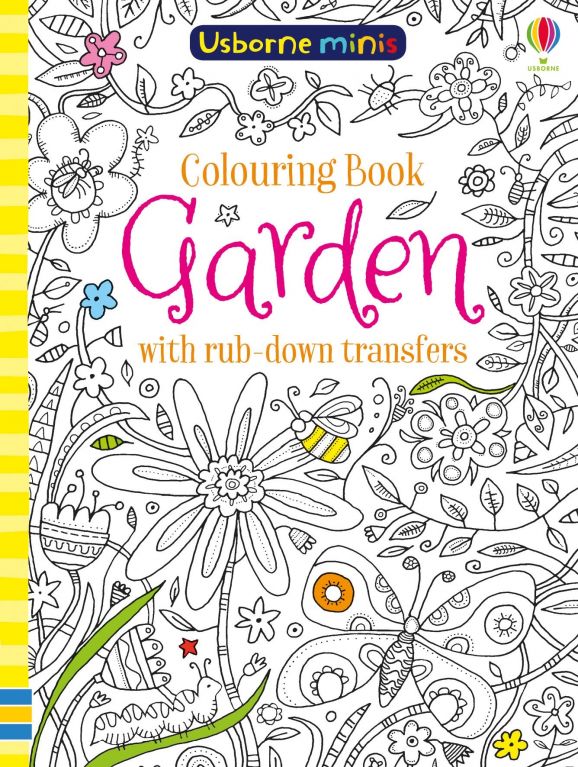 Colouring Book Garden with Rub Downs