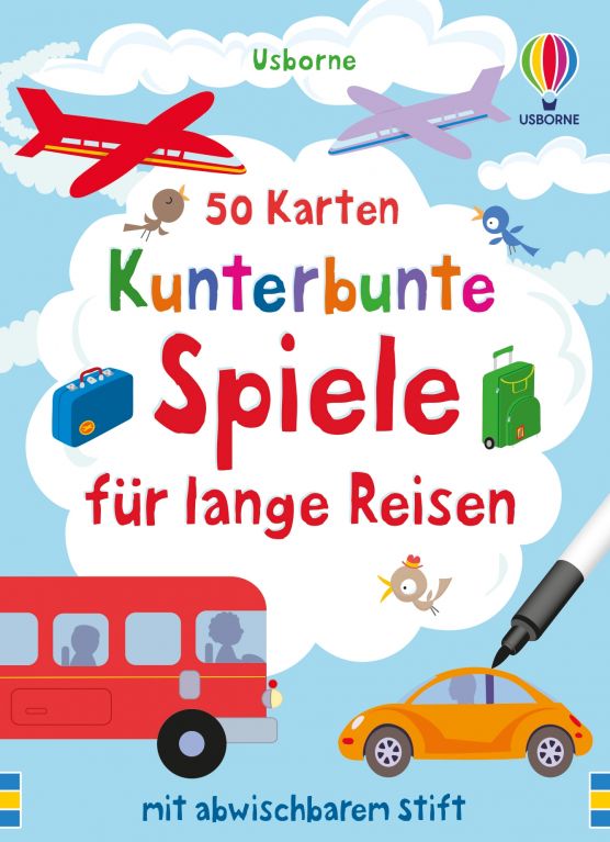50 Karten: Kunterbunte Spiele für lange Reisen
