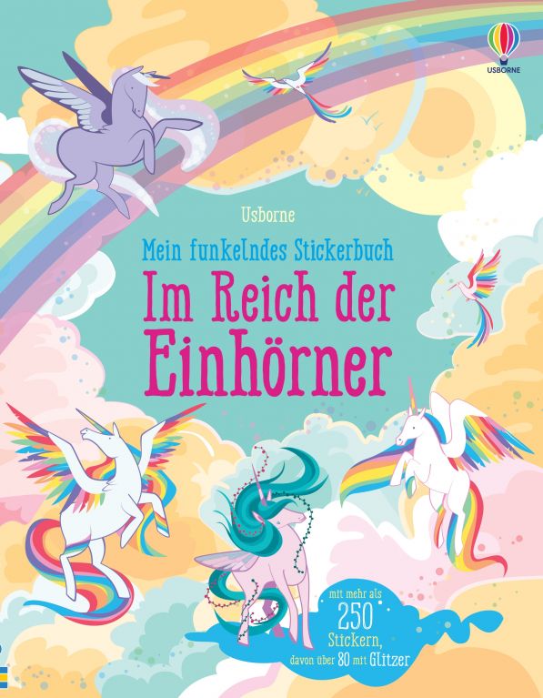 Mein funkelndes Stickerbuch: Im Reich der Einhörner