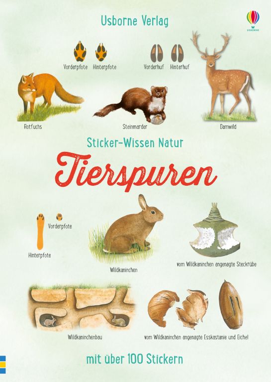Sticker-Wissen Natur: Tierspuren