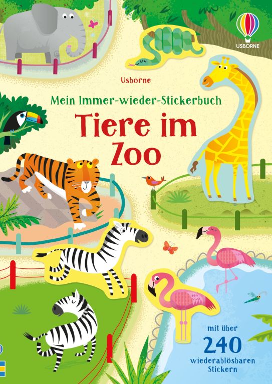 Mein Immer-wieder-Stickerbuch: Tiere im Zoo