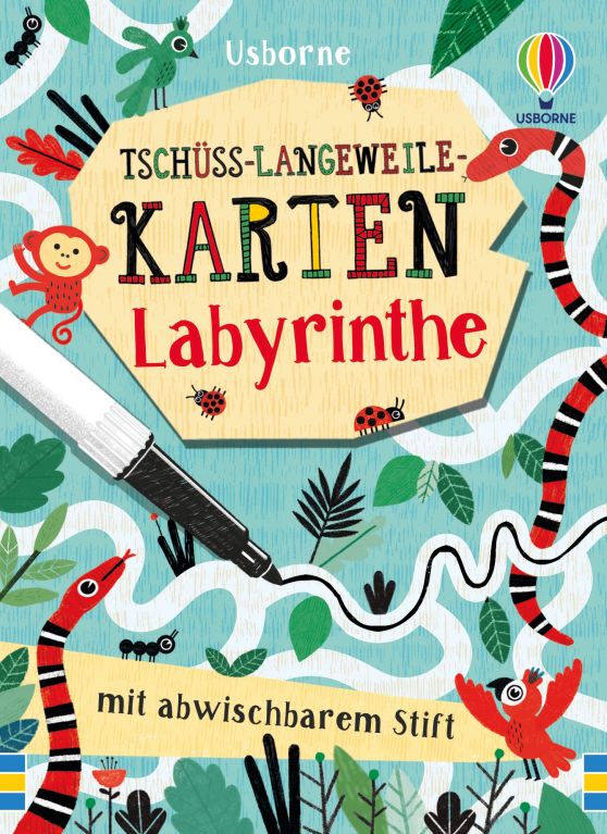 Tschüss-Langeweile-Karten: Labyrinthe