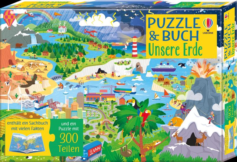 Puzzle & Buch: Unsere Erde